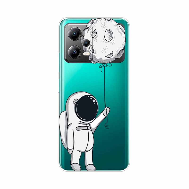 For POCO X5 Pro 5G Global Version Case X5Pro TPU Silicone Soft Cartoon Clear Case for POCO X5 Cover Transparent Painted Coque