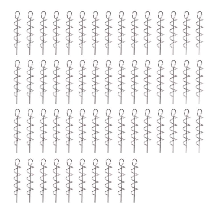 50Pcs Fishing Hook Steel Swivels Spring Single Rings Fishing Tackle Accessory