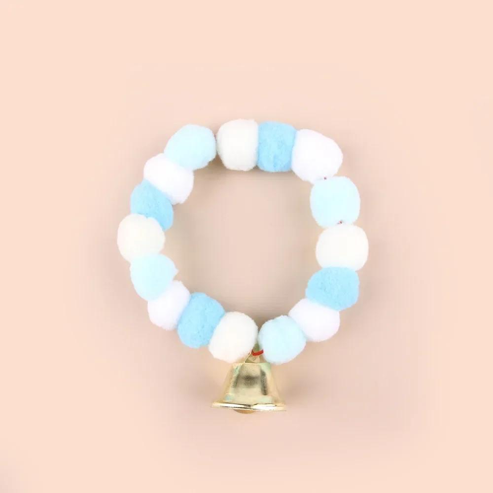 Hond Regenboog Haarbal Ketting Halsband Hond Kat Huisdier Bontbal Halsband Strikken Hond Verzorgingsaccessoires Voor Kerstcadeau