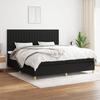 Exclusive House - Bed Slat Base with Mattress Black 200x200 Cm Fabric