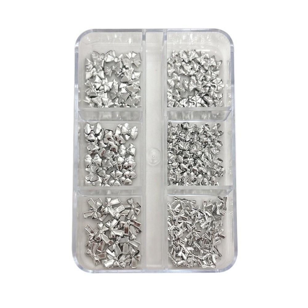 Approximately 150 Pcs Alloy Material Mini Bow Nail Accessories Nail Art Decorations