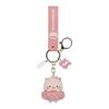 [AIXUAN] Cute Cartoon Pig Pink Blue Couple Keychain Accessories Silica Gel Car Keychain Is Suitable for Women Girls (pink)