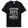 Funny Vintage 1973 Husband T Shirt Summer Style Graphic Cotton Tshirt Streetwear Birthday Gifts T-shirt Oversized Unisex Clothing