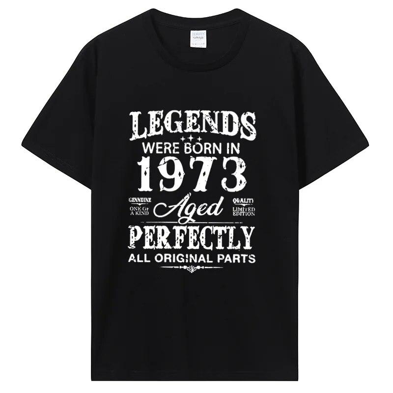 Funny Vintage 1973 Husband T Shirt Summer Style Graphic Cotton Tshirt Streetwear Birthday Gifts T-shirt Oversized Unisex Clothing