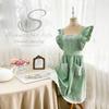 Female Women Apron Cotton Linen Aprons Dress Garden Cafe Kitchen Cooking Florist Palace Style Vintage Fashion Dress Aproning