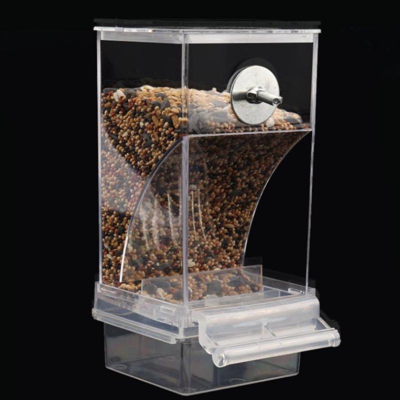 New Large Capacity Bird Feeder Box Anti-Splash Bird Food Dispenser Durable Parrot Feeding Box For Small Medium Birds