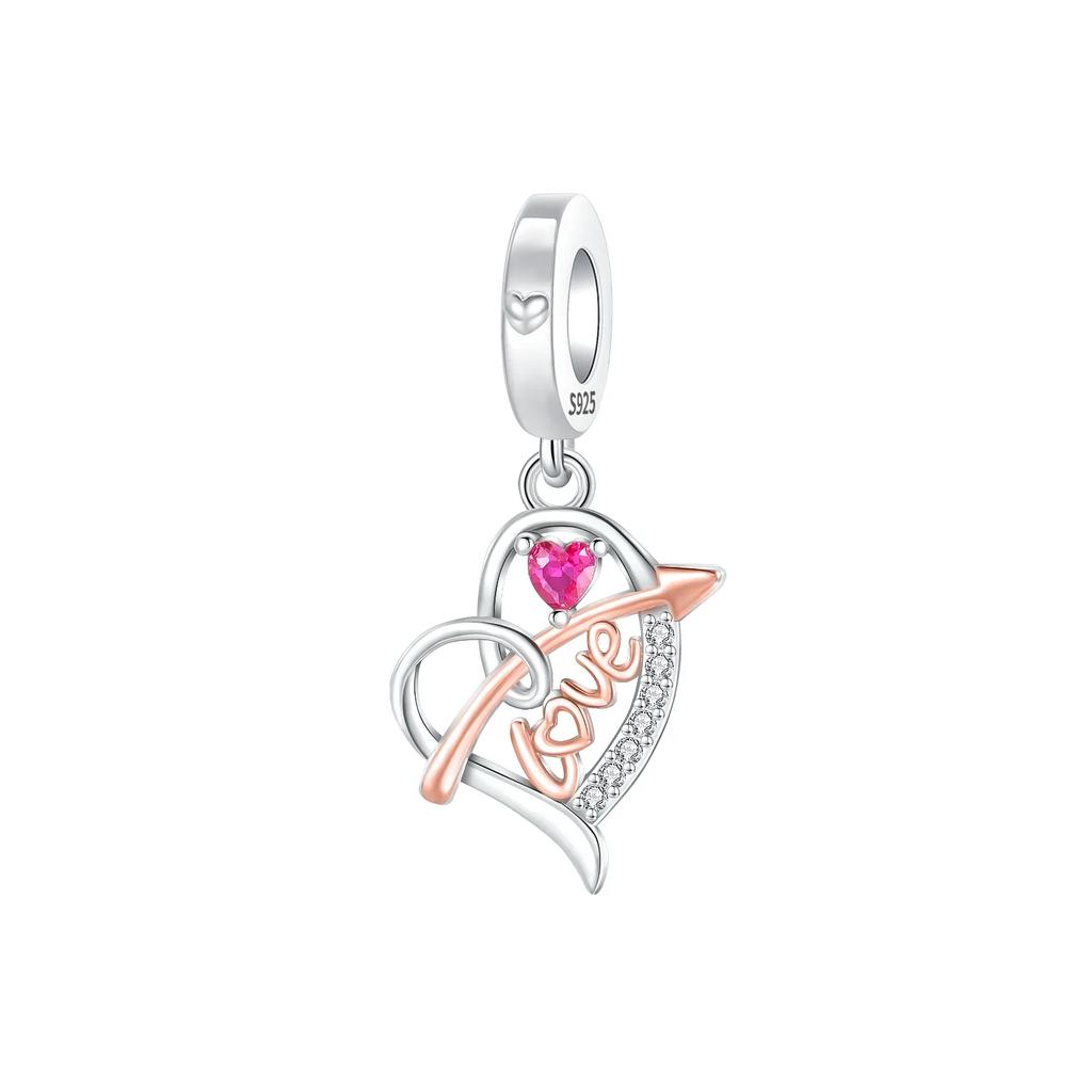 Original Copper Rose Gold Charms Snowflake Heart Fish Earrings Beads For Necklace Diy Bracelet Present Jewellery