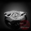 925 Sterling Zilveren Sieraden Vintage Luxe AAA+ Kristal Bruiloft Zilveren Ringen voor Vrouwen Mode Zilveren Ring Sieraden Cadeau