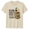 Lesen Weil Mord Falsch Ist Bücher Schädel Grafik T-Shirt