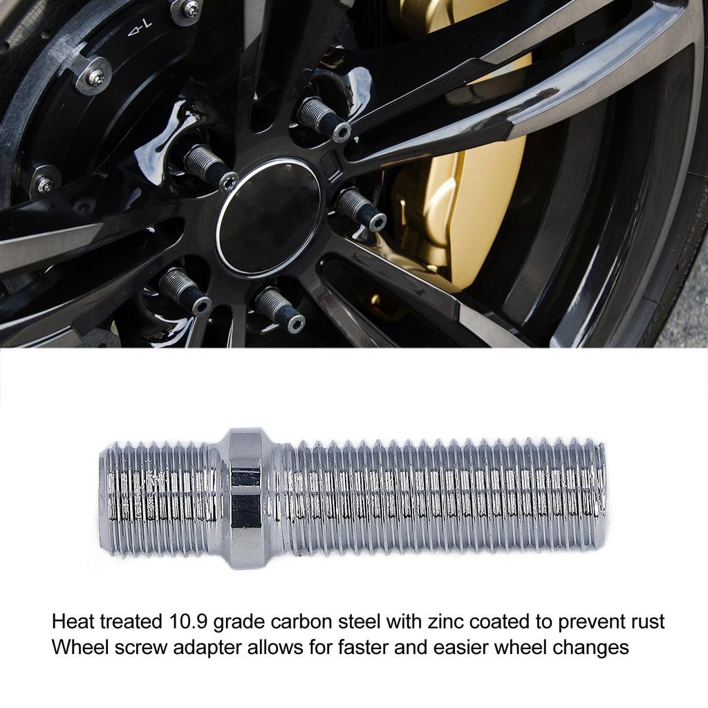 20pcs Wheel Conversion Stud 50mm Length 33mm Shank Wheel Screw Adapter Replacement for