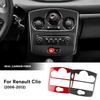 Dashbroad Trim Car AC CD Panel For Renault Clio 3 2006 2007 2008 2009-2012 Center Console Carbon Fiber Sticker Auto Accessories