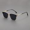 Retro Browline Sunglasses for Men Women UV400 Protection Polarized Square Cat Eye Shades for Driving Beach Daily Use Eyeglasses