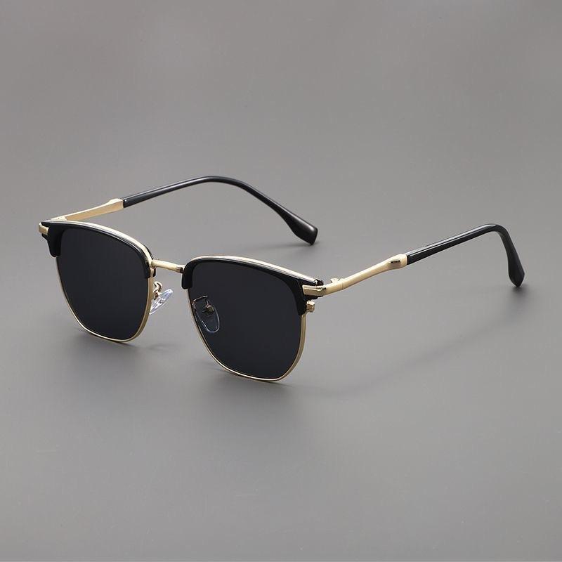 Retro Browline Sunglasses for Men Women UV400 Protection Polarized Square Cat Eye Shades for Driving Beach Daily Use Eyeglasses