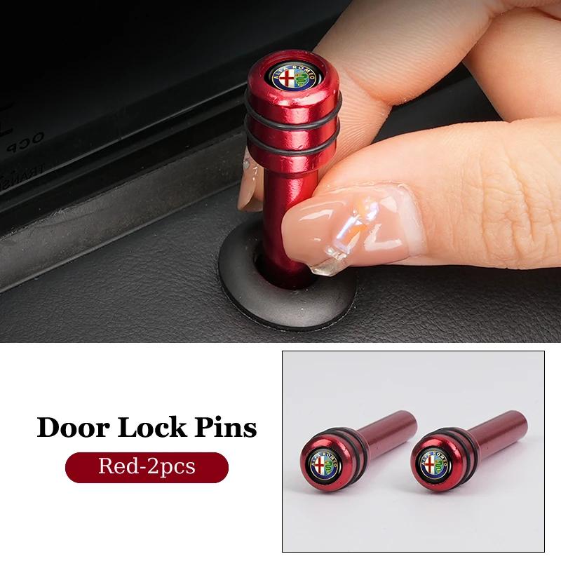 Car Sticker For Alfa Romeo 159 147 Car Interior Auto Lock Door Lift Alloy Safety Pin For Alfa Romeo Giulietta 159 147 156 166 Mi EO0
