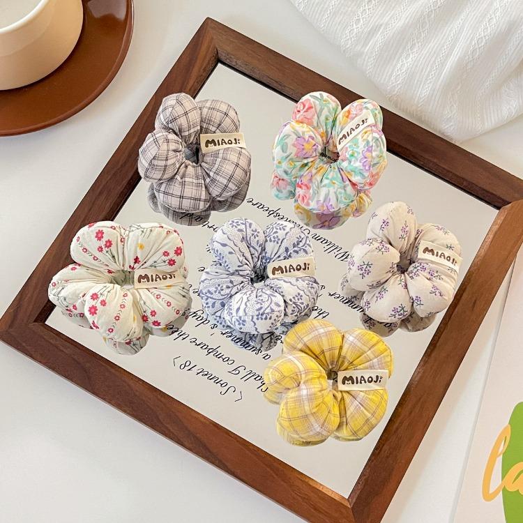 Sladké Květinové Houbičkové Gumičky do Vlasů Roztomilé Květinové Čelenky Dětské Dívčí Roztomilé Kawaii Držáky na Ohon Vlasové Stylingové Doplňky