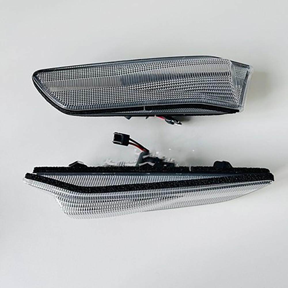 White Shell Sequential Switchback LED Side Marker Signal Lights For 03-07 Infini