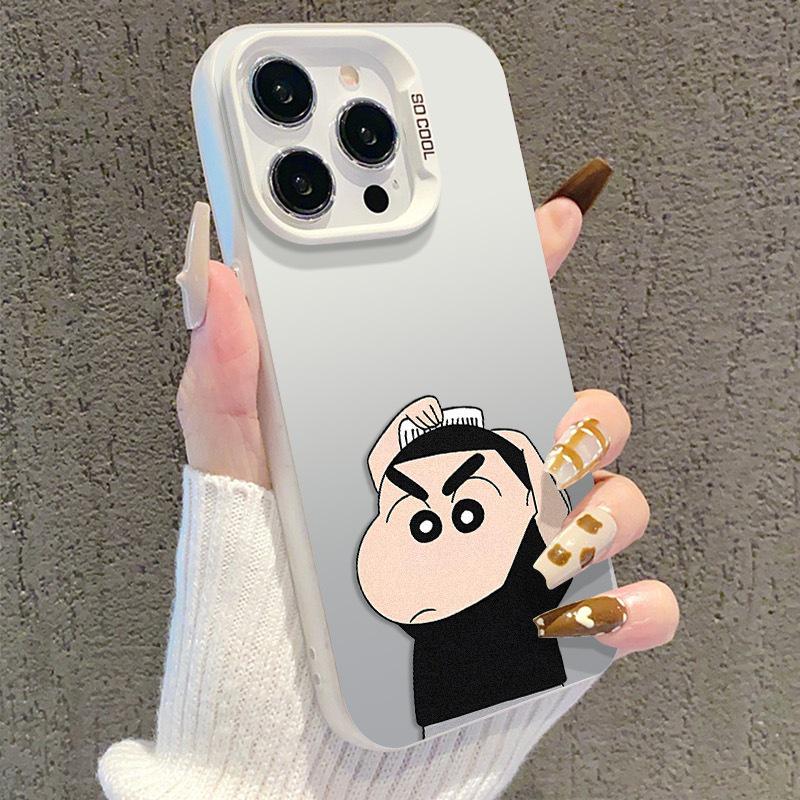 Shin-chan Silver Phone Case for iPhone 13/14Pro/15ProMax/16Pro/17