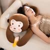 60/100CM Lying Monkey Plush Toy Kawaii Long Arm Banana Monkey Plush Filling Animal Gifts To Friends Imaginative Sofa Pillow