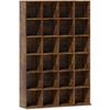 CD Storage Unit with Adjustable Shelves, 89 X 130.5 Cm, Rustic Brown