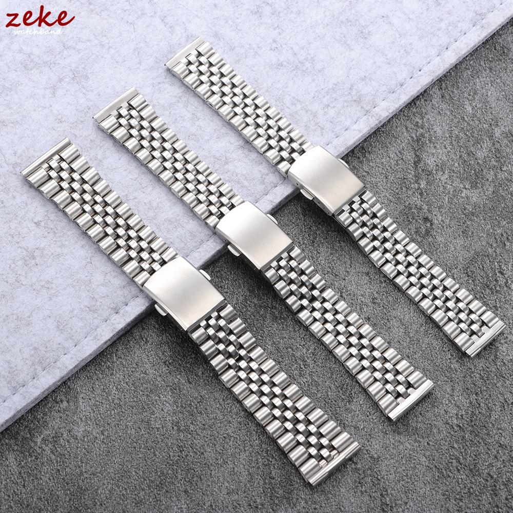 18mm 20mm 22mm Roestvrij Staal Horlogeband voor Omega voor Seiko Armbanden Verstelbare Vouwsluiting Band Universele Polsband voor Mannen