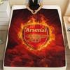 1PC Arsenal F Patterned Flannel Blanket Suitable For All Seasons for Home Decor Warmth and Comfort Gifts Holiday Present