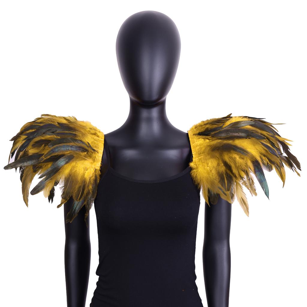 Gothic Style, Feather Shawl Costumes, Performance Ball Shoulder Patches, Festive Parties, Role-playing Costume Accessories, Halloween Costumes