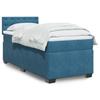 Maison Exclusive - Rete a doghe per letto con materasso Blu scuro 90x200 cm