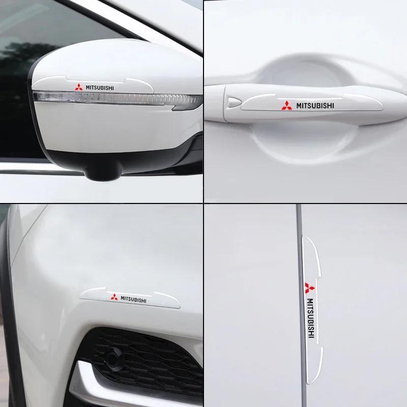 Samochodowe Odblaskowe Naklejki Antykolizyjne na Drzwi Boczne dla Mitsubishi Ralliart Lancer ASX Pajero Outlander Delica EVO Grandis Galant GJ3