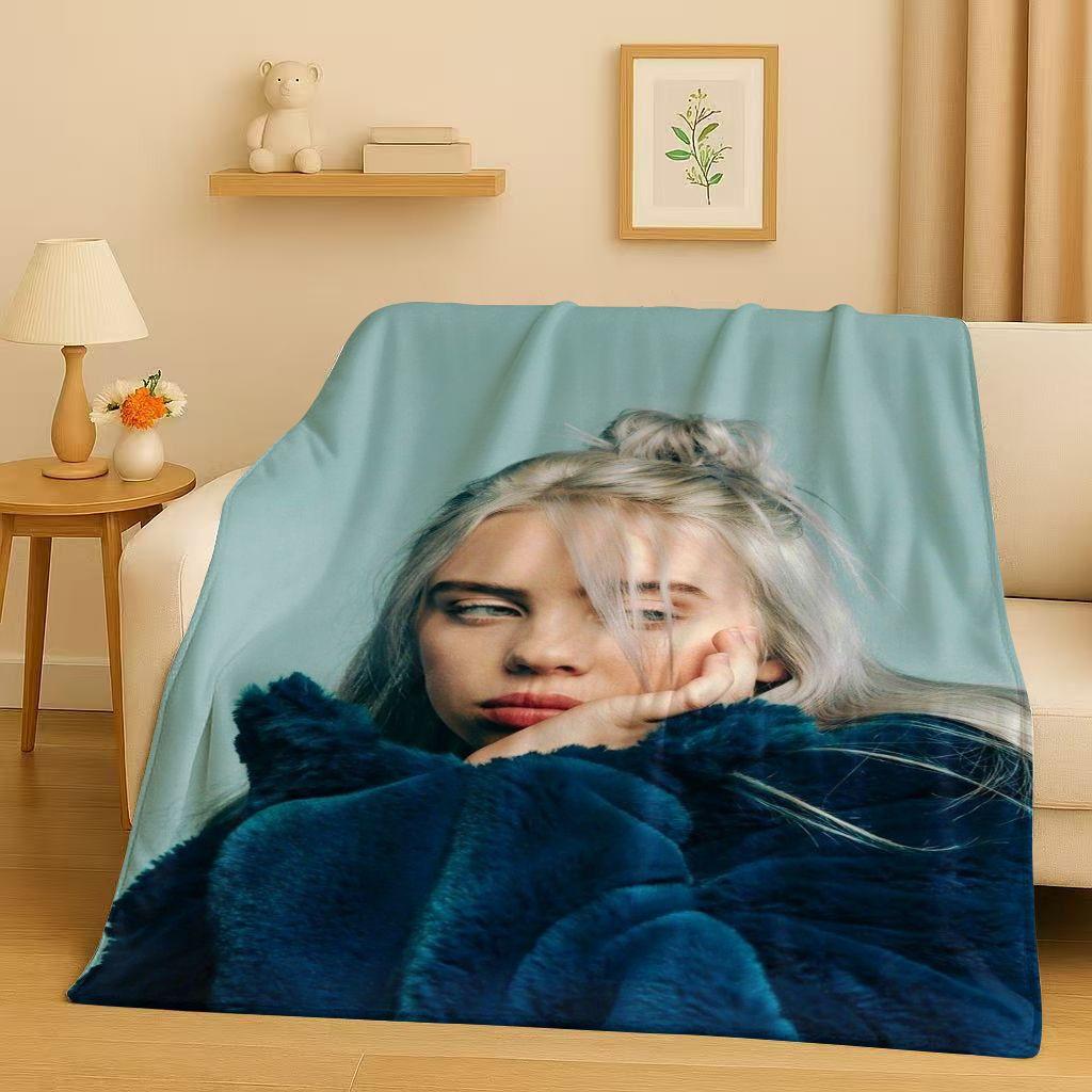 Nouă Pătură Flanelă Billie Eilish Hit Me Hard and Soft, Plaid Ultra Moale Călduros din Plus pentru Casă Dormitor Pat Canapea Copii