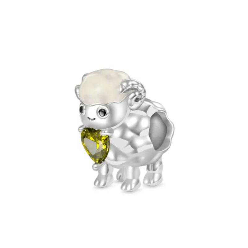S925 Silver Cute Animal Rabbit Cow Sheep Mouse Is Suitable For European Bracelets, DIY Accessories, Charm Jewelry