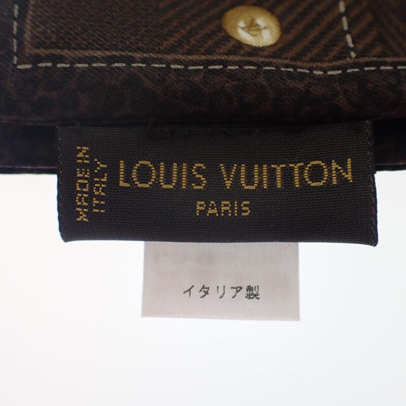Louis Vuitton M72396 Scarf Dark Brown Silk Women