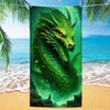 Prosop de Plajă cu Model Dragon, Imprimare Digitală Subțire Uscare Rapidă Anti-Nisip Microfibră Ușor pentru Înot Yoga Călătorii Sală de Sport Cadou
