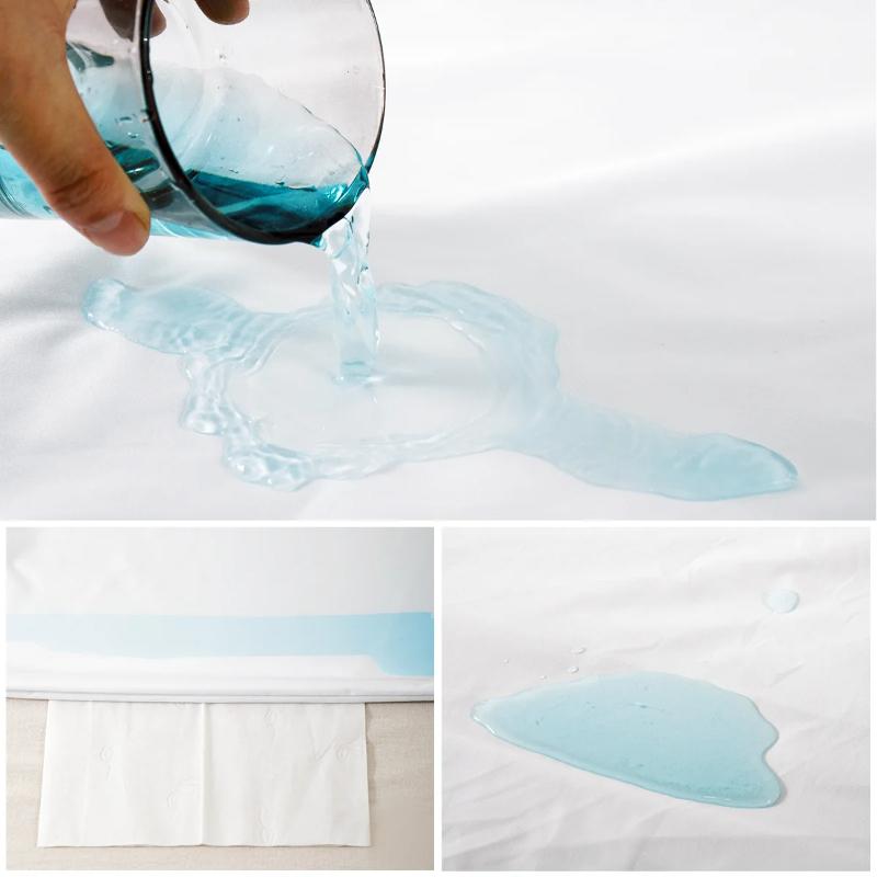 2pcs Waterproof Pillow Cover, Oil-resistant Knitted Pillow Protector for Bed Sleeping Pillowcase