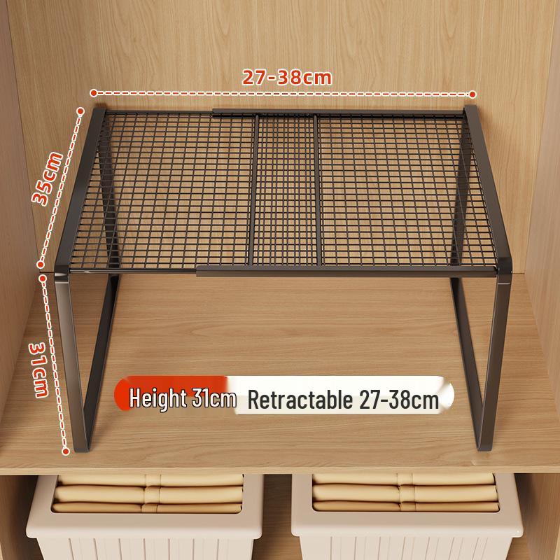 Retractable Wardrobe Shelf Organizer for Clothes Storage and Cabinet Partition