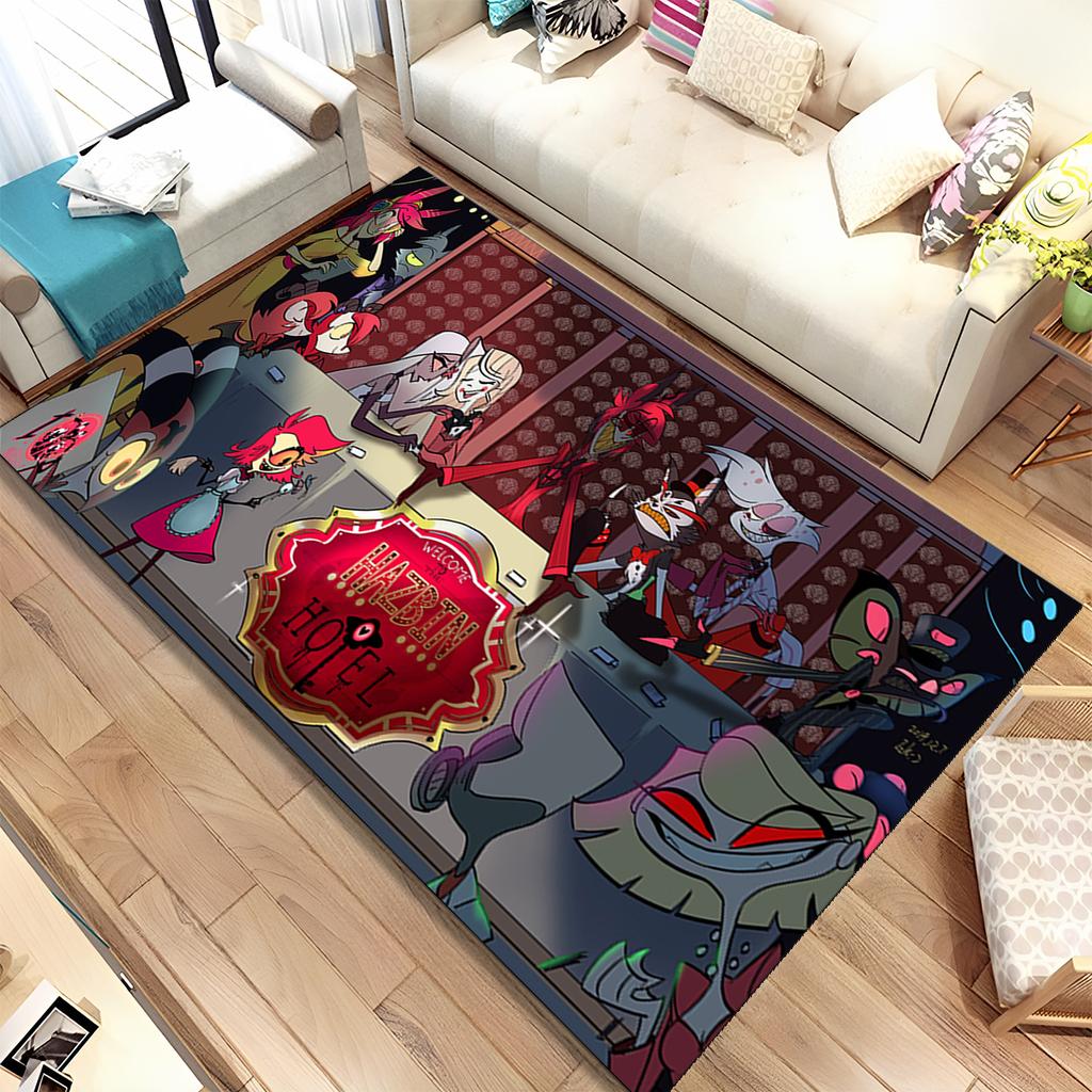 Helluva Boss Blitzo Adult Animation Cartoon Area Rug,Carpet for Home Living Room Bedroom Sofa Doormat Decor,Non-slip Floor Mat