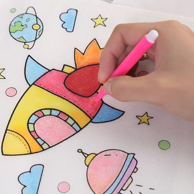 20 szt. Torba do graffiti DIY Kolorowanki Markery Ręcznie malowane Włókninowe torby dla dzieci Sztuka Rzemiosło Wypełnianie kolorem Rysowanie Zabawka