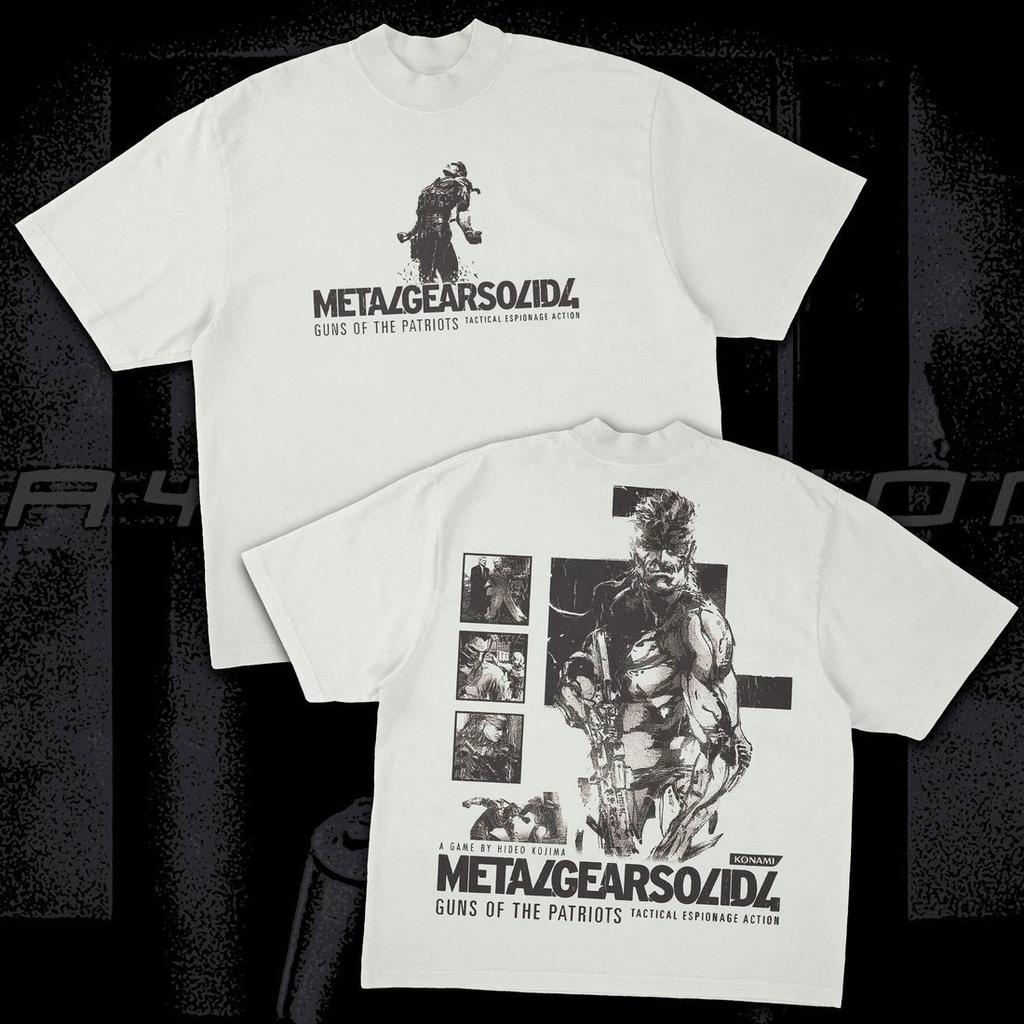 Vintage High Street Spill Topp Metal Gear Solid Snake Fantastisk Ren Bomull Skjorter Rund Hals Hjertevarm Gave T-skjorte Unisex