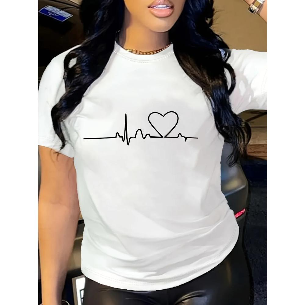 Short Sleeved Round Neck Casual Summer Short Sleeved Top