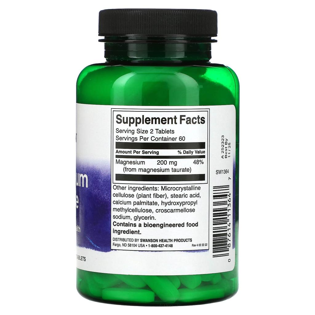 Magnesium Taurate, 100Mg, 120 Tablets
