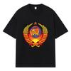 2026 Hammer And Sickle Emblem Printed Graphic Y2k Harajuku Streetwear 100% Cotton T Shirt Casual Oversized Summer Men T-shirt