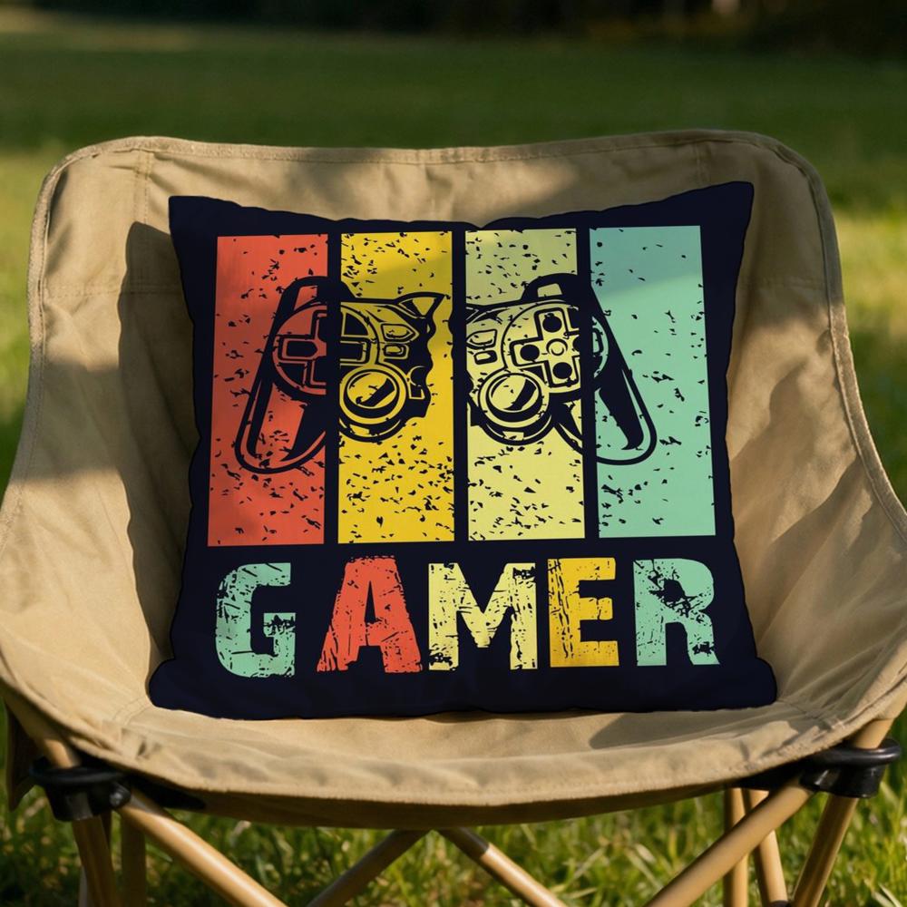 Colorful Graffiti Gamepad Cushion Cover Soft Reversible Durable Pillow Cover MultiScene Use for Home Car Daily Comfort