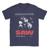 Funny Vintage SAW Movie Tshirts Men's 100%Cotton Short Sleeve  Round Neck Summer Tops Shirts
