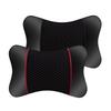 1Pcs Universal Car Headrest Pu Leather Neck Pillow Comfortable Mesh Breathable Seat Rest Cushion Car Neck Pillow