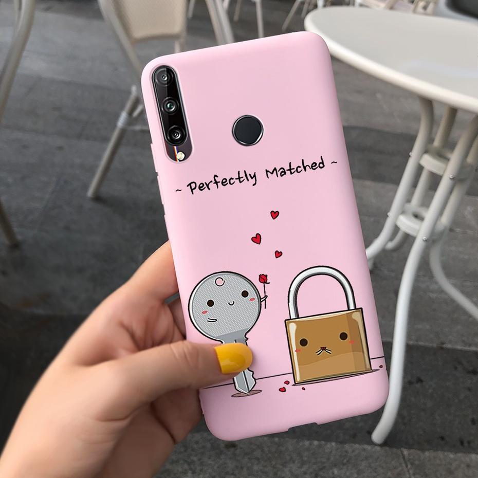For Huawei Y7P 2020 P40 Lite E Case Cute Flower Silicone Phone Cases For Honor 9C Soft TPU Cover Bumper On Huawei P40Lite E Etui