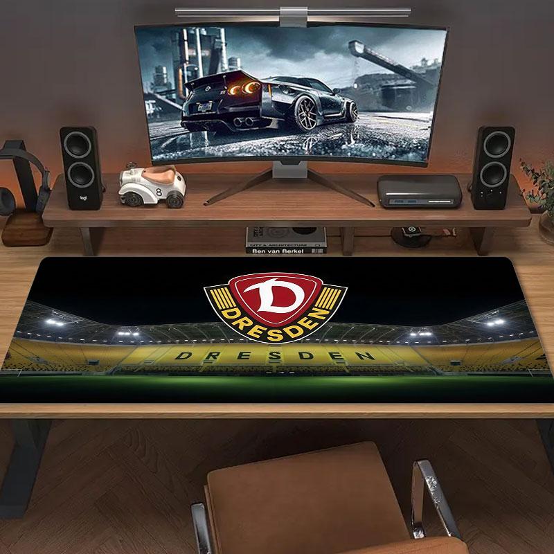 Dynamo Dresden Großes Mauspads Große Gaming-Tischunterlage Rutschfest Laptop Tablet Großes Mauspads XXL Matte Mini-PC Spielmatte Mit Verriegeltem Rand
