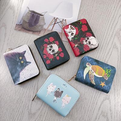 Women's Korean Style Cartoon Mini Wallet & Zipper Card Holder Coin Purse