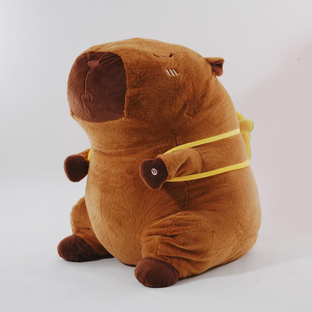 Clearstone Capybara Pluche Speelgoed, Chavimaru Schildpad, Extra Groot, 90cm, Bruin