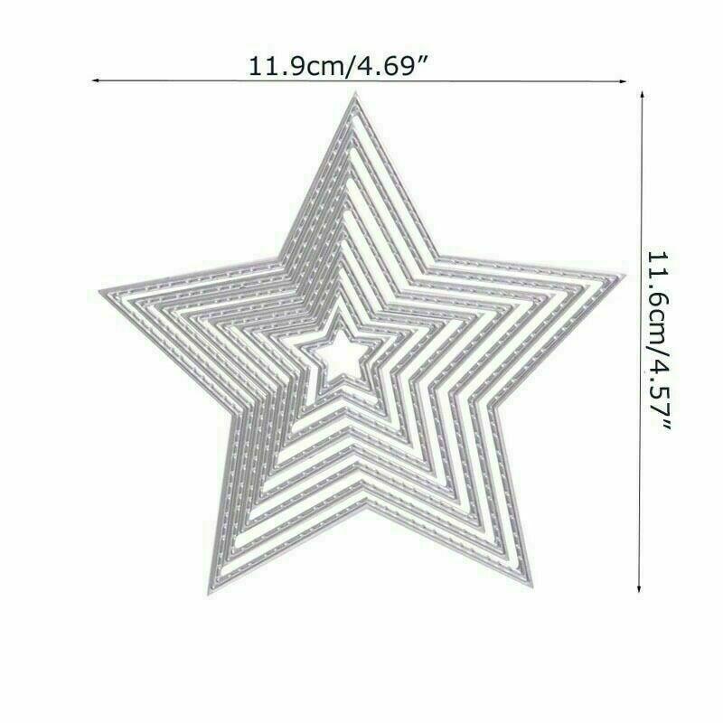 Zvaigznes formas griešanas matricas Metāla trafarets DIY Scrapbooking albums Papīra kartīte Reljefs Craft Cut Rāmja veidne