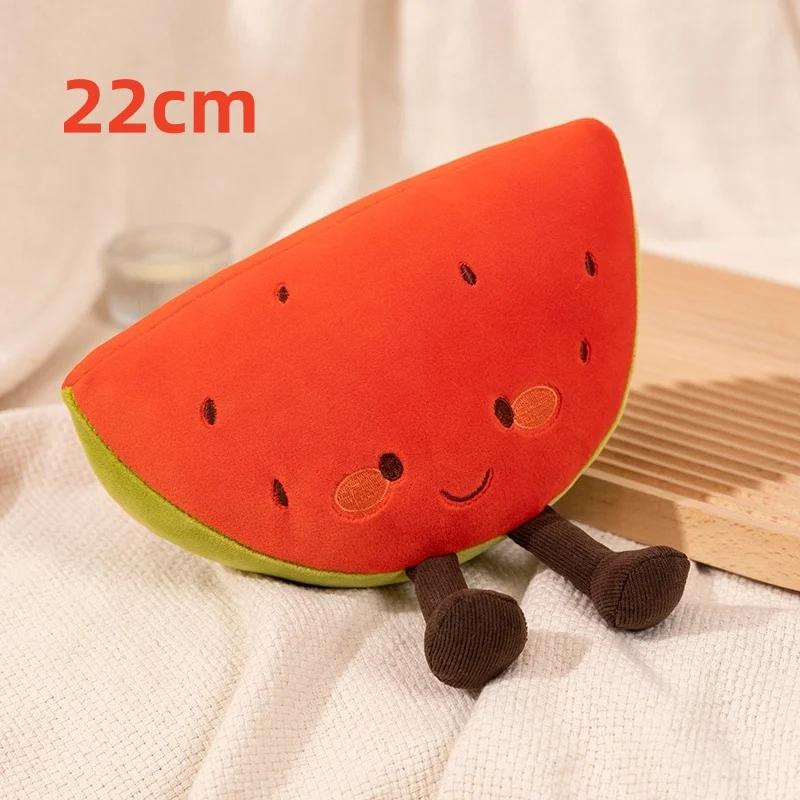 Lebensechtes Plüschtier mit Obst und Gemüse, süßes weiches Wassermelonen-Hami-Melonen-Balsambirnen-Durian-Kinderweihnachtsgeschenk