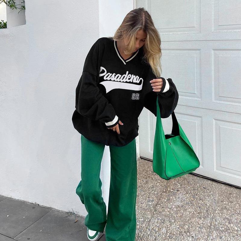 Women Gothic Hoodies Dark Y2k Streetwear Sweatwear Retro Cotton Pullover Long-sleeved Sweatshirt Letter Print Sweatshirt
